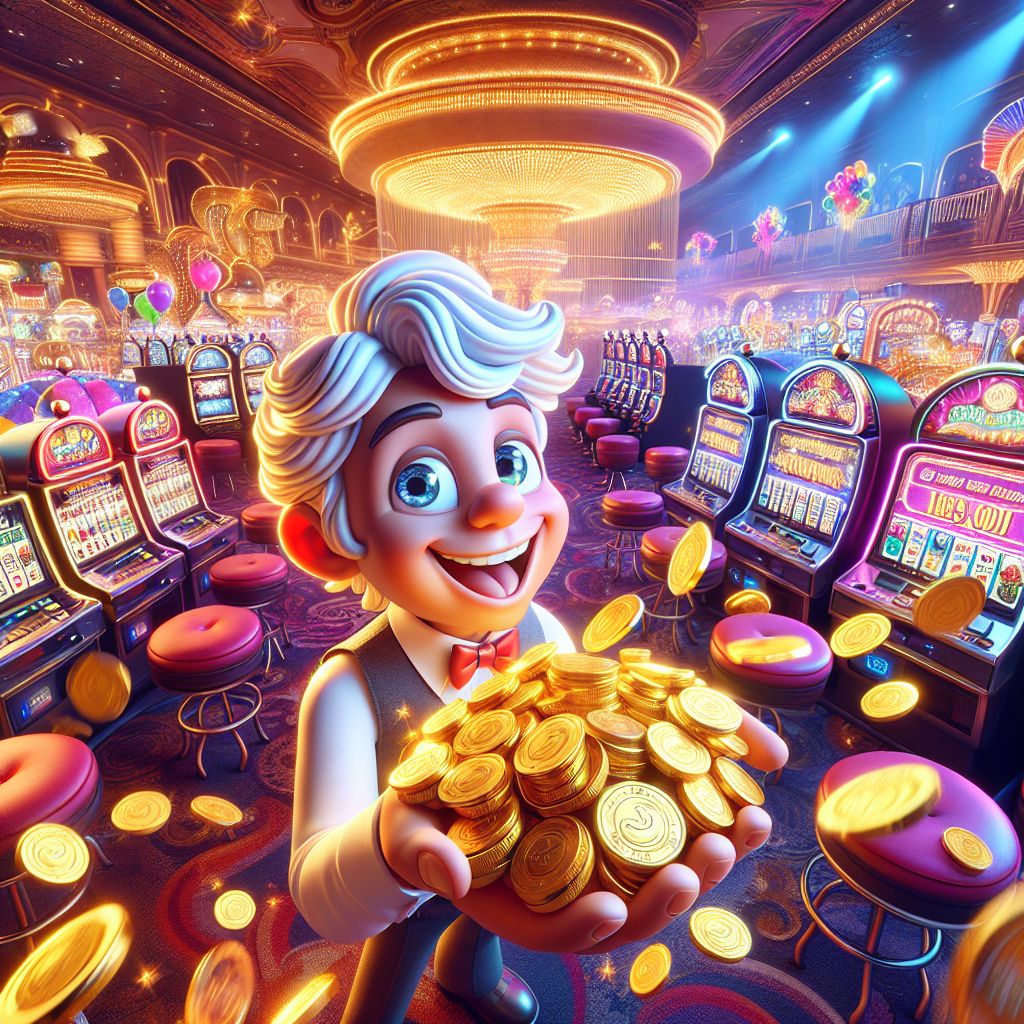 lk444 ক্যাসিনোর কার্টুন চরিত্র স্লট মেশিনে বড় জিতছে